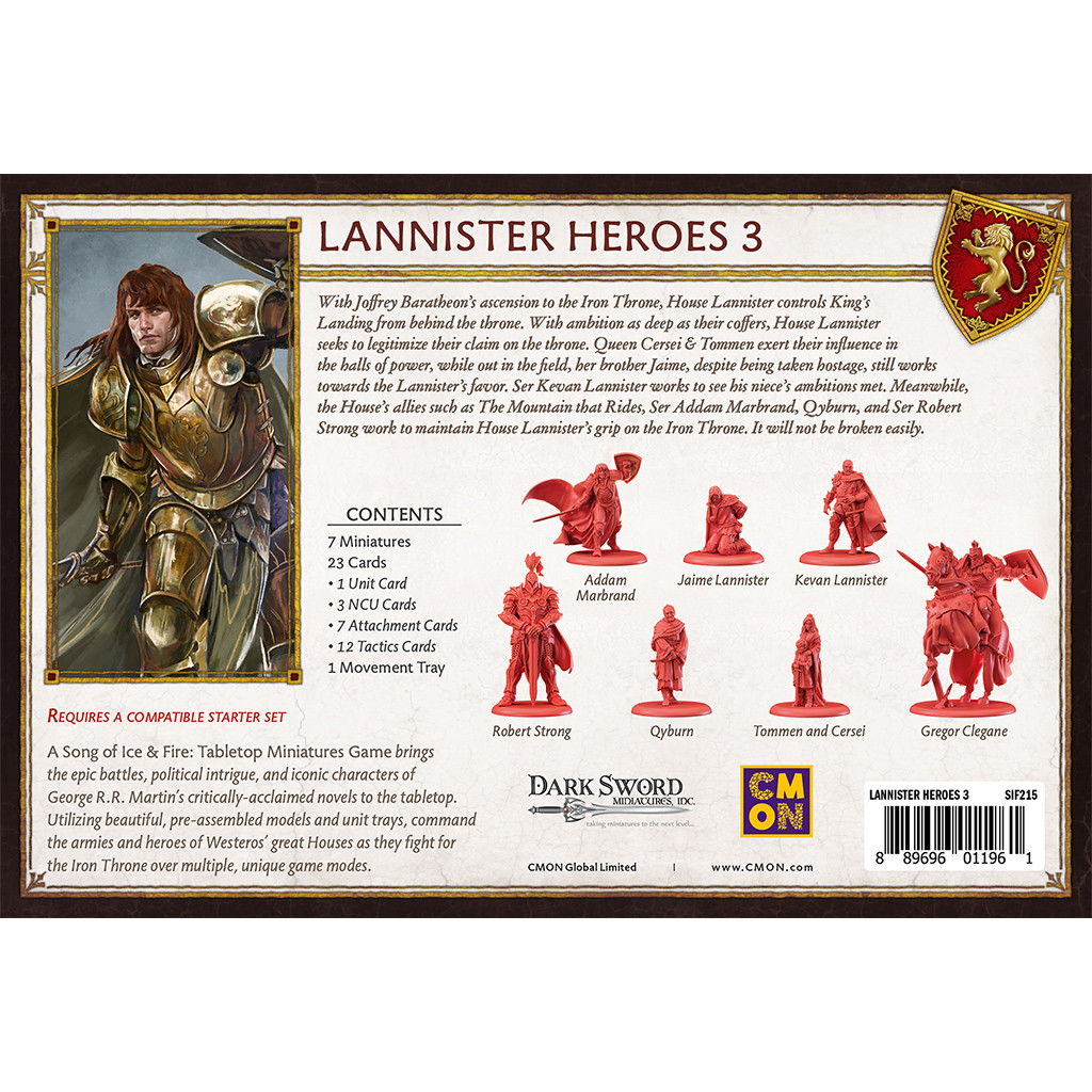 A Song of Ice and Fire : Tabletop Miniatures Game - Lannister Heroes #3